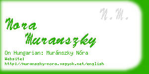 nora muranszky business card